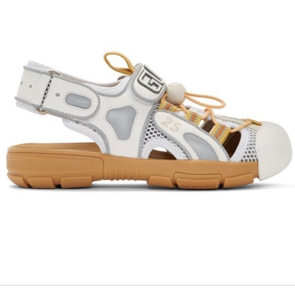 Gucci tinsel mesh reflective sandals - Picture 2 of 8